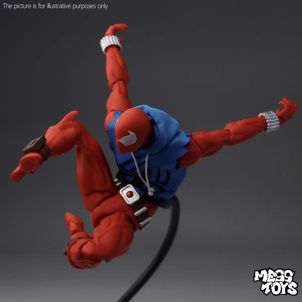 [Spider-Man] Orangutan Spider-Man Messitoys Blue Cloth Clothes Battle Clothes Joint Hands-on Model D