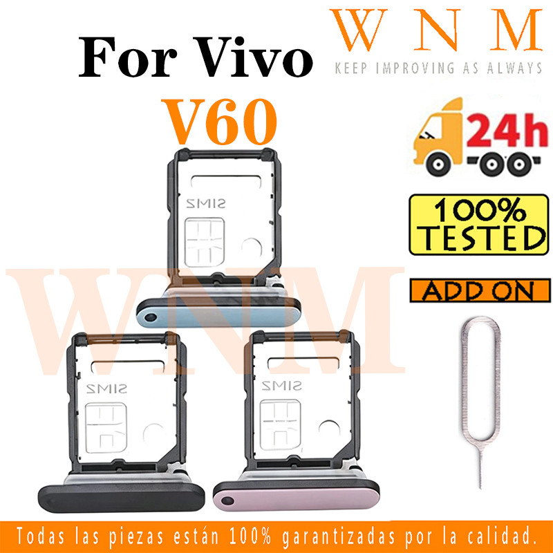 สําหรับ Vivo V60 V2511 ถาดซิมผู้ถือบัตร Reader SD Slot อะแดปเตอร์เปลี่ยน Part