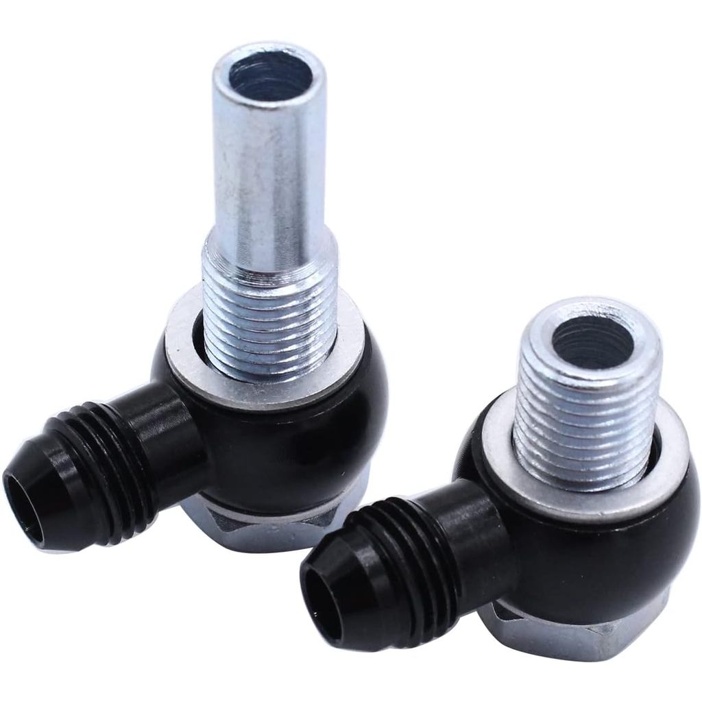 2PC 6AN x 1/4NPSM 90 องศา Banjo อุปกรณ์สําหรับ 4L80E GM Transmission Oil Cooler