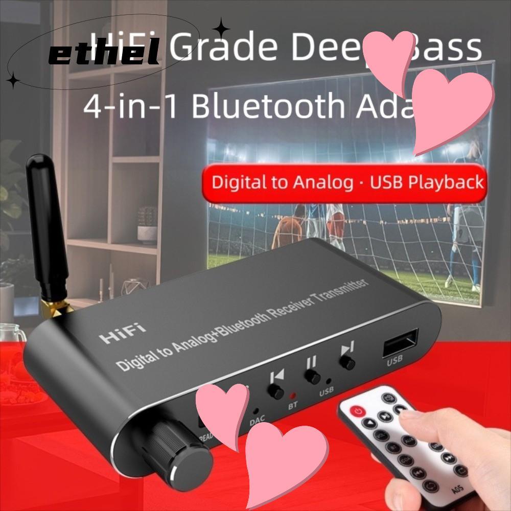 ETHEL Digital Optical to 3.5 mm, พร้อม Bluetooth 5.1 Receiver Aluminium Alloy Digital to Analog Audi