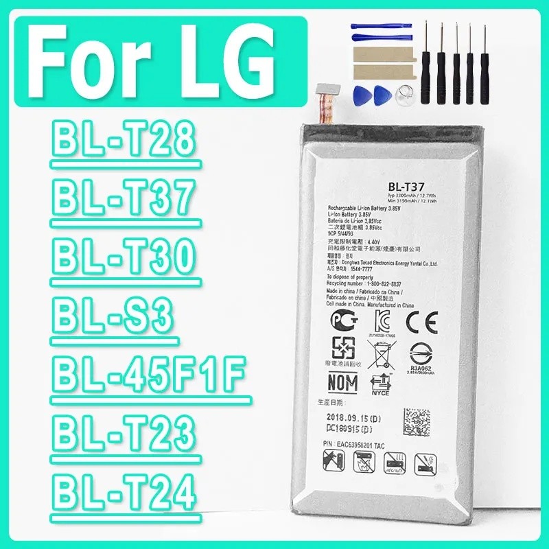 XDOU ใหม่ BL-T37 BL-T30 BL-45F1F BL-T23 BL-T24 BL-T28 BL-S3 แบตเตอรี่สําหรับ LG V40 k8 K4 K3 M160 K2
