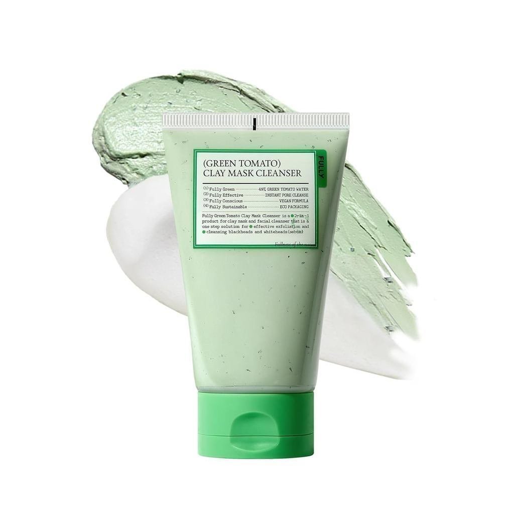 FULLYGreenTomatoPoreCleanser,CardiBsClayMaskCleanserforDeepPoreCleanse&PoreMinimizer,head&SebumContr