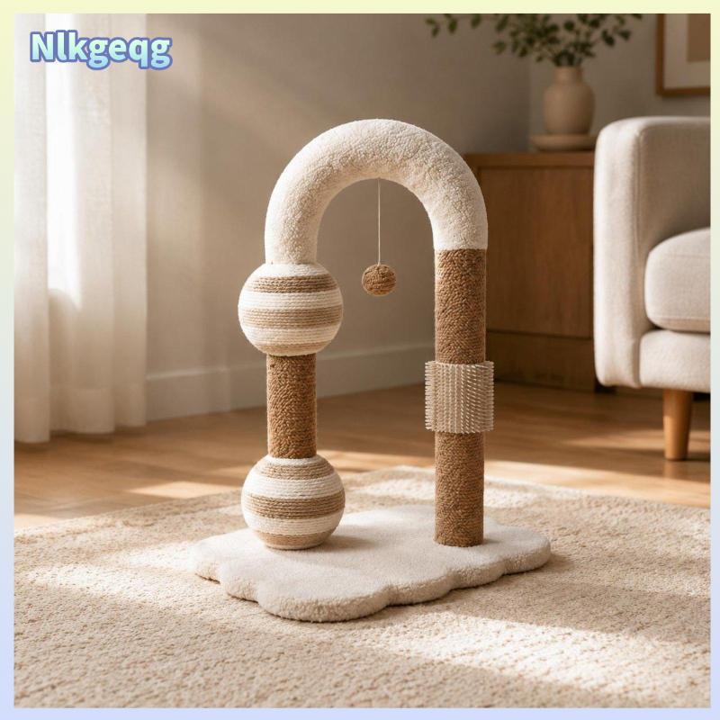 [nlkgeqg] Arched Feline Scratch Post Interactive Feline Scratch Arch เฟอร์นิเจอร์สัตว์เลี้ยงทนทานเป็