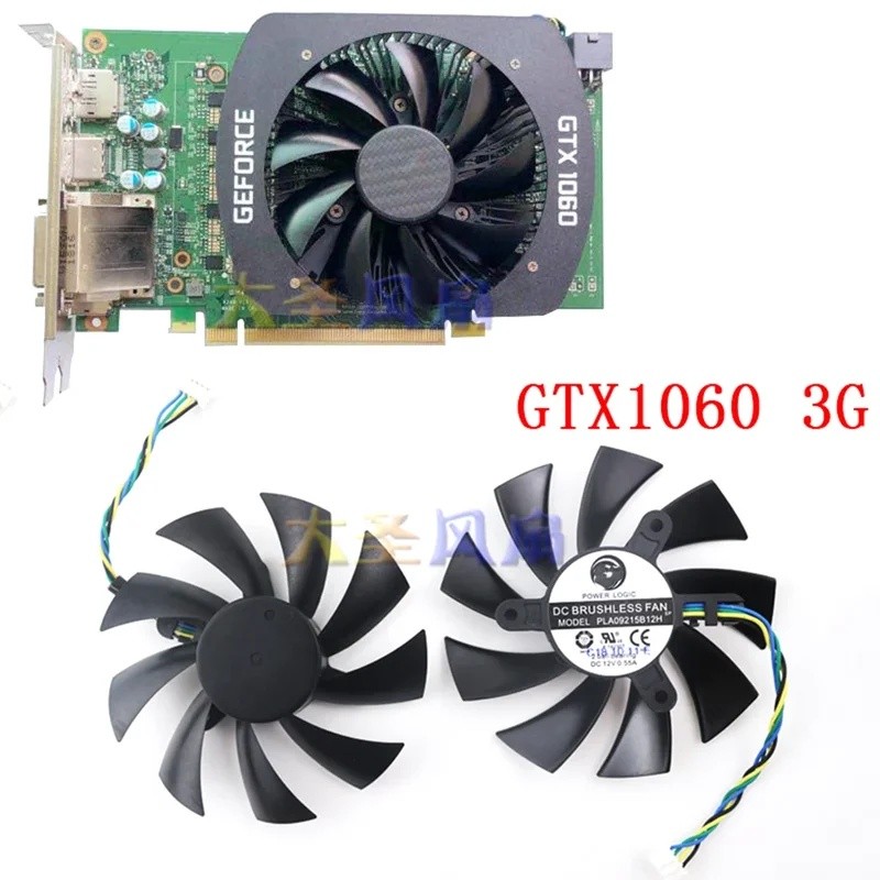 ใหม่ PLA09215B12H 12V 0.55A 4 สาย 4Pin Cooler พัดลมสําหรับ MSI N460GTX N560GTX 570 580GTX HD6870 พัด