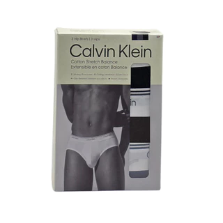 CALVIN KLEIN กางเกงในผู้ชายแพ็ค 3 ชิ้น Balance ทรง Hip Brief รุ่น NP2764O UB1 - สีดำ