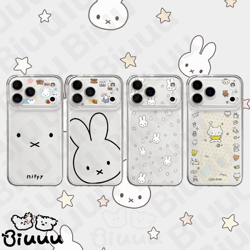 เคสโทรศัพท์ TPU ใส่น่ารักรูปกระต่ายและแมว เคสไอโฟน 17 IPhone 16 15 17 12 11 14 13 Pro Max 15 14 16 Plus 17 Air 14 16