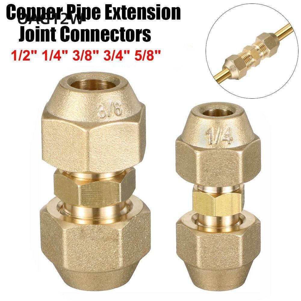 OAG12W ท่อ Extension Joint, ตรง 1/2 "1/4 "3/8" 3/4" 5/8" ทองแดงตัวเชื่อมต่อ, Flare Nuts Flare อุปกรณ