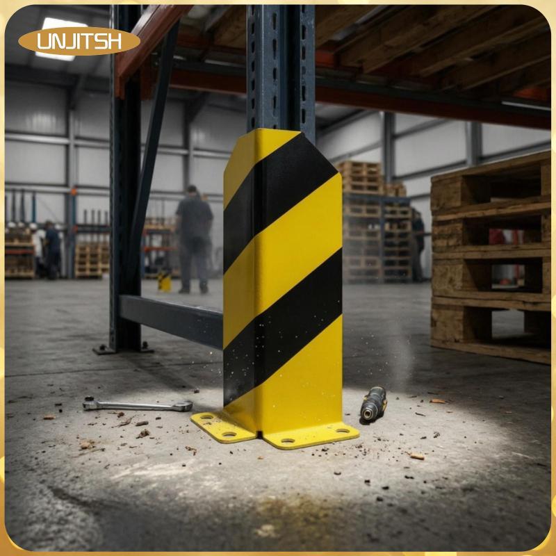[unjitsh] Storage Rack Protector Foot Heavy-Duty Warehouse Storage Rack Protector พร้อม