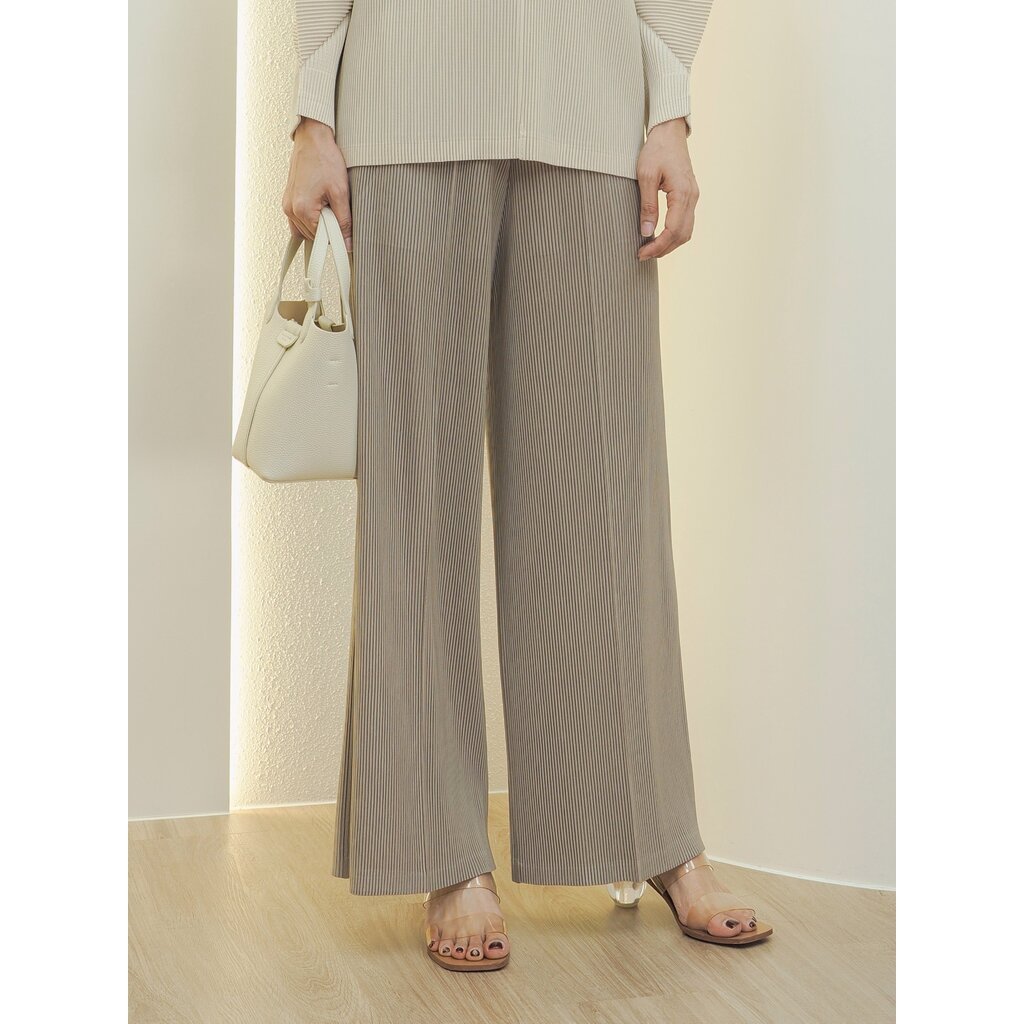 Restock!! ยาว 39นิ้ว 2MUAY รุ่น GJO1453 กางเกงพลีทคุณภาพ THICK STRAIGHT LEG PLEATED PANTS 12สี FREE SIZE