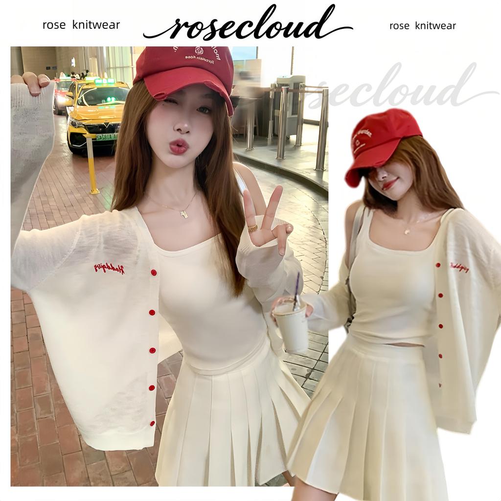 ROSE -16527เสื้อคาร์ดิแกนผู้หญิงสไตล์เกาหลี 6 สี สไตล์น่ารัก เสื้อคลุมถัก ใส่สบาย สีหวานน่ารัก เหมาะใส่ประจำวัน