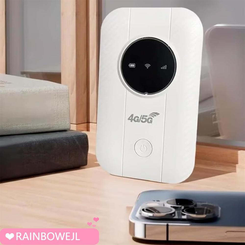 RAINBOWEJL 4/5G Portable Router, USB Powered 300Mbps Pocket Mobile Hotspot, Pocket WiFi Asian/Europe