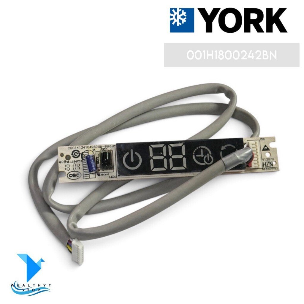 001H1800242BN แผงรับสัญญาณรีโมทแอร์ YORK ตัวรับสัญญาณแอร์ยอร์ค รุ่น YKHFXC009 - 24 (ขนาด 9000 - 24000 บีทียู)