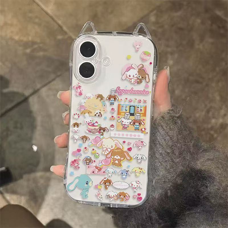 ขนมหูแมว กระต่าย 17 เคสมือถือ 15/14/13 PRO หูแมว CIVI 4 PRO / CIVI 3