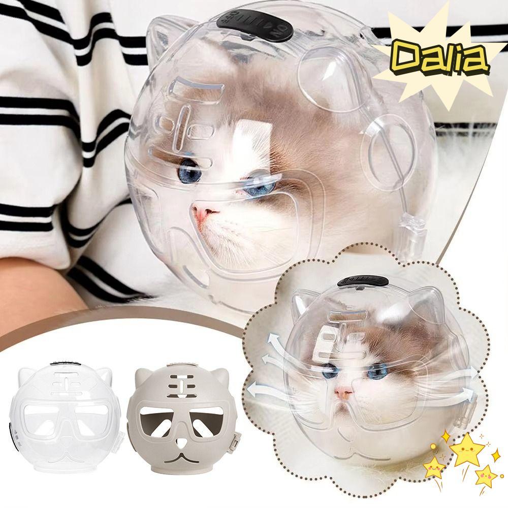 DALIA Breathable Cat Muzzle, Anti-Bite Anti Scratch Cat Muzzle ป้องกัน Space Hood, ทนทานโปร่งใส Anti