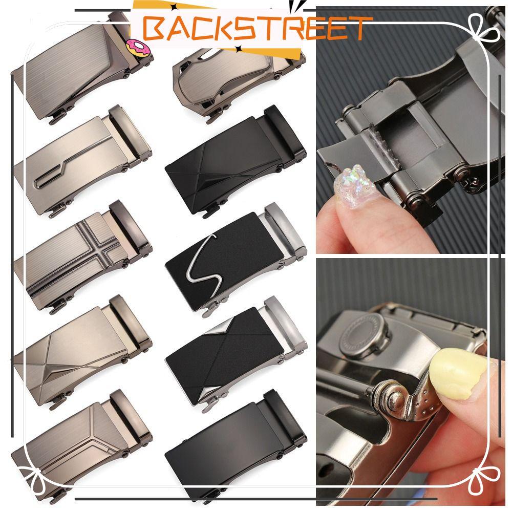 BACKSTAGEREAT Belt Buckle, Adjustable DIY Belt Replacement Buckle, Fashion Iron Automatic Buckle Men