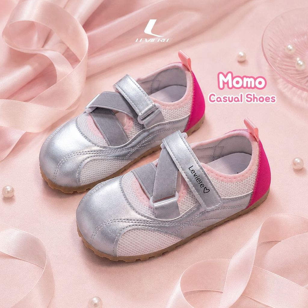 LVR Momo SIZE 23-36 Girls Casual Sport Shoes Flats รองเท้าผ้าใบฟรีกล่อง LV0716
