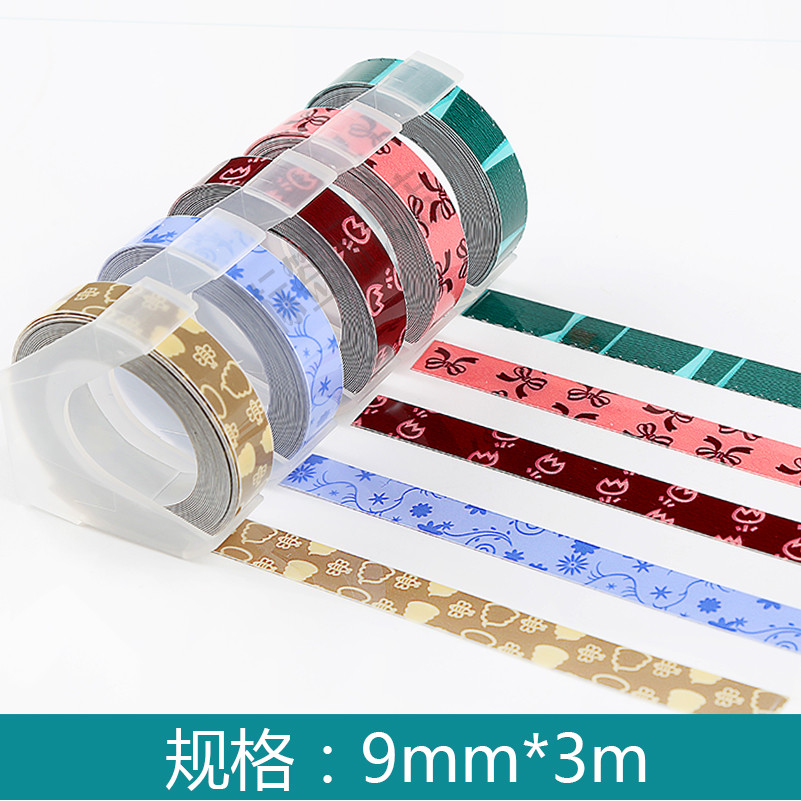 DYMO DYMO 1880 เทปฉลากนูน 1610 เครื่องพิมพ์ดีด motex Original E303 รูปแบบ 9 มม.สติกเกอร์ติดด้วยตนเอง