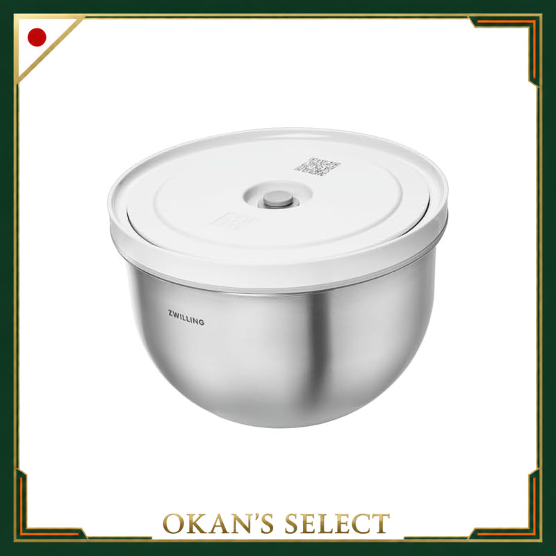 ZWILLING Fresh & Save Vacuum Storage Bowl M 18cm Stainless Steel - Bowl with Airtight Lid, Vacuum St