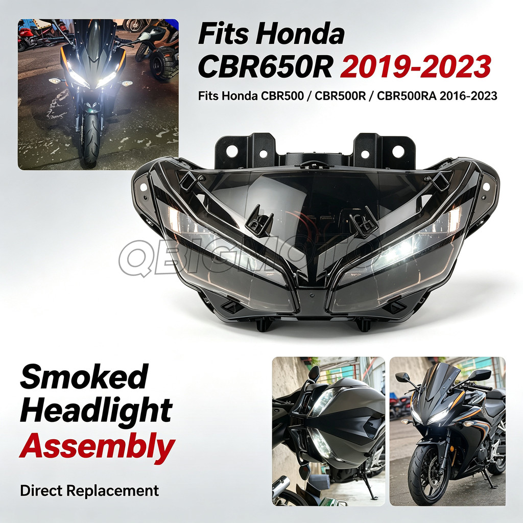 CBR 500R 650R รถจักรยานยนต์ด้านหน้า LED ไฟหน้าโคมไฟสําหรับ Honda CBR500 CBR500R CBR500RA CBR650R 201