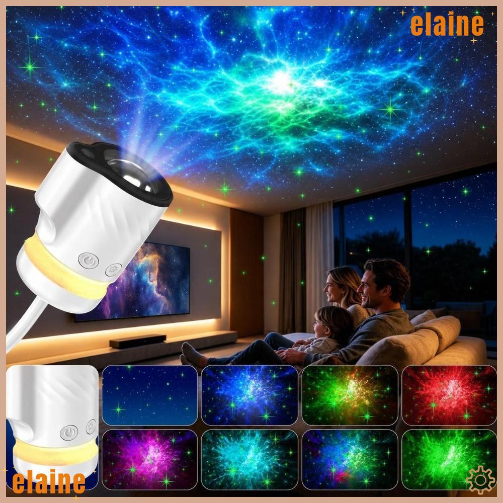 ELAINE Star Projector Light, รีโมทคอนโทรลเสริมการฉายภาพแบบปรับได้ Starry Galaxy Nebula Projector Lig