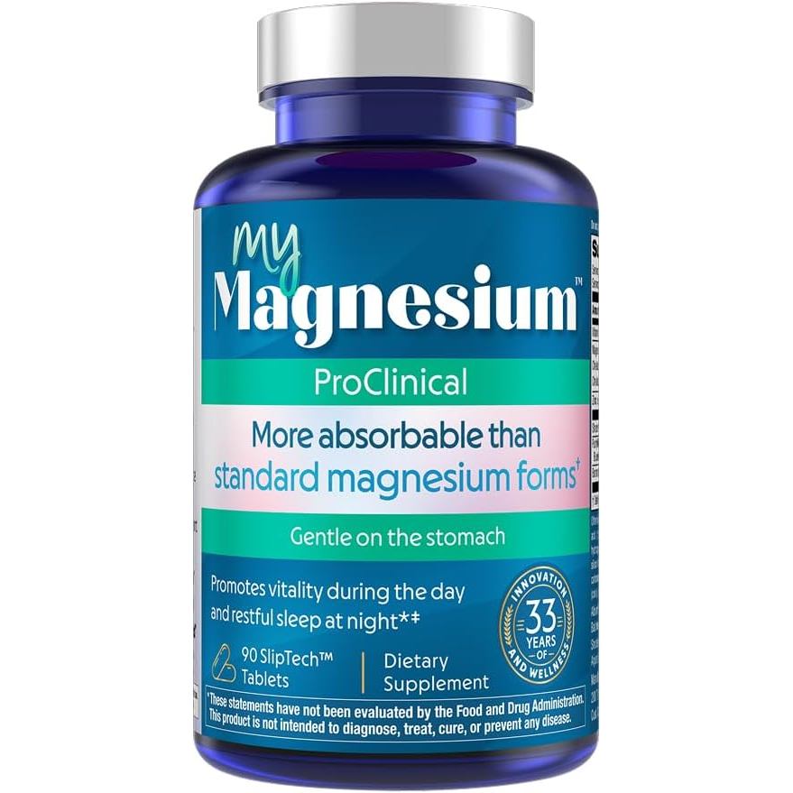 MyMagnesium ProClinical - Magnesium Bisglycinate Chelate Buffered + Zinc + + More - Allergen Free - 