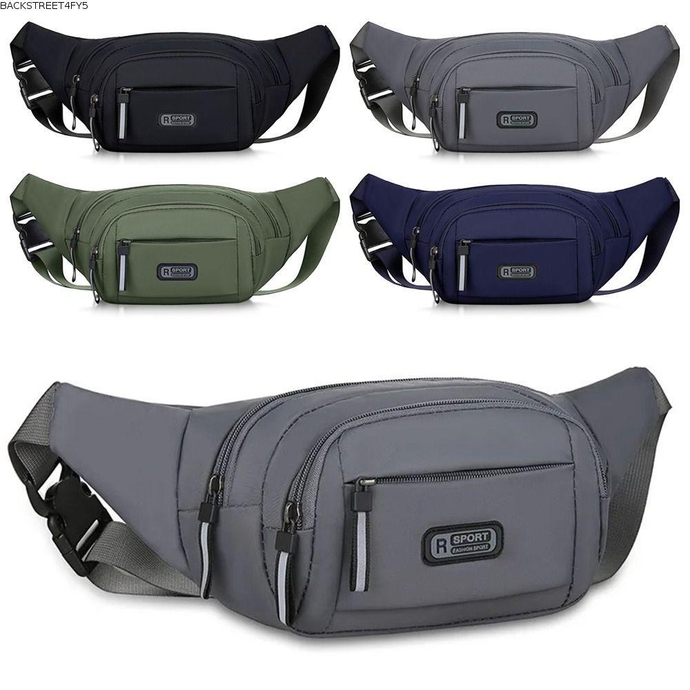 BACKSTAGEEET4FC3 Sports Mobile Phone Bag, Nylon Anti-theft Men กระเป๋าคาดเอว,กันน้ํา Outdoor Travel 
