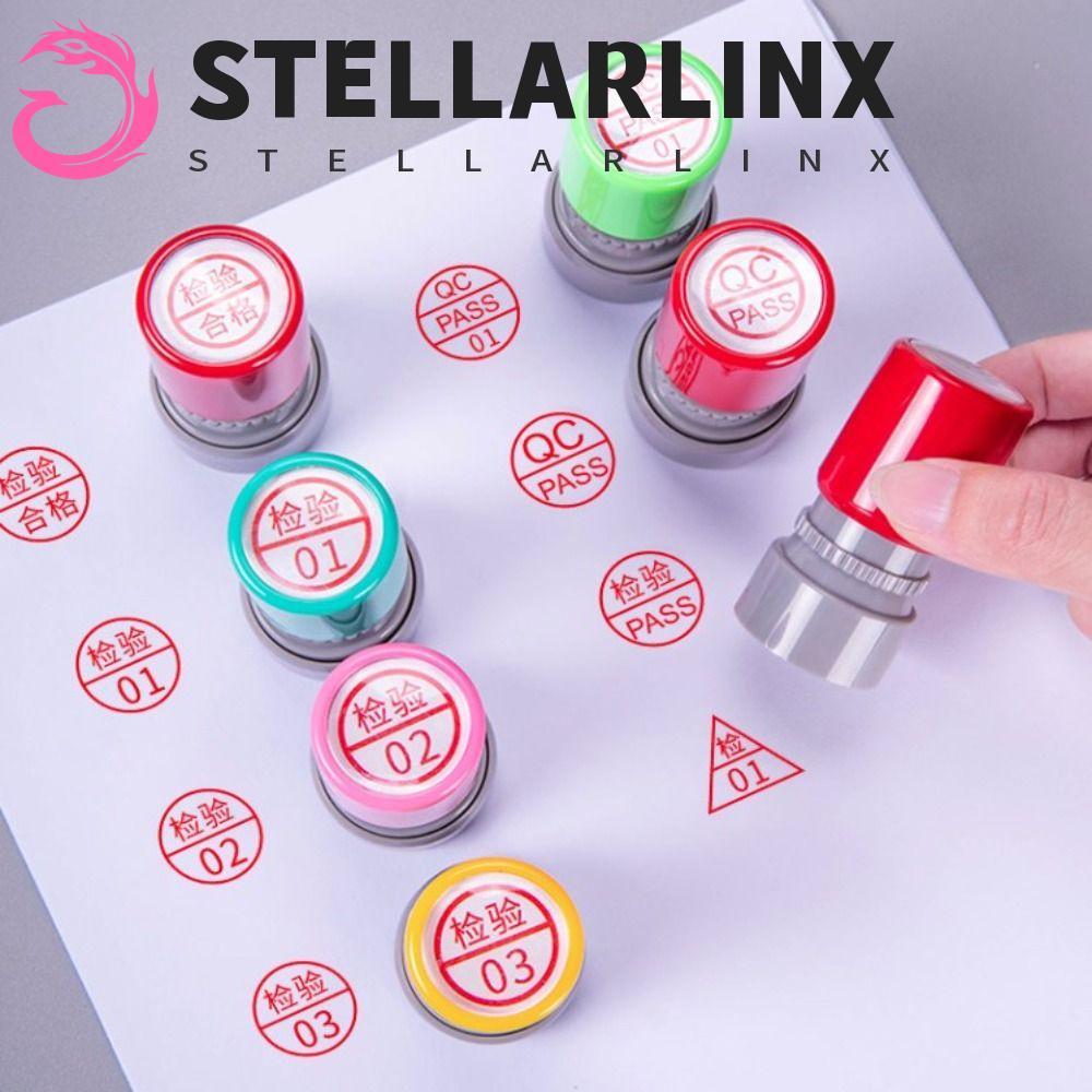 STELLARLINX QA QC Inspect Stamp, Self-Inking Time-s Quality PASS Stamp, Portable FQC IPQC OQC Qualit