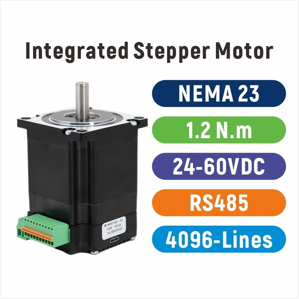 M3TP NEMA23 ปิดห่วงแบบบูรณาการ Stepper มอเตอร์ไดรฟ์ 57 มม.RS485 Modbus 4096-Line 3000r 1.2N.m 24-50V