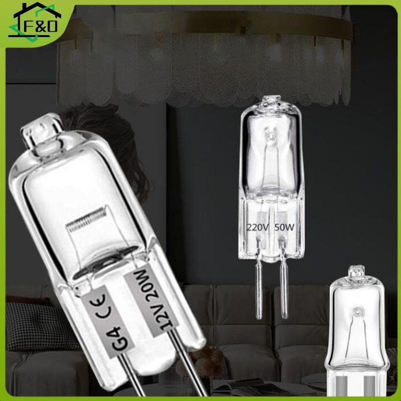 F&O 12V 220V 2-Pin Type G4/G5.3/G9 หลอดฮาโลเจนไฟ 20W/25W/35W/40W หลอดไฟละที่ชัดเจนสําหรับตกแต่งบ้าน.