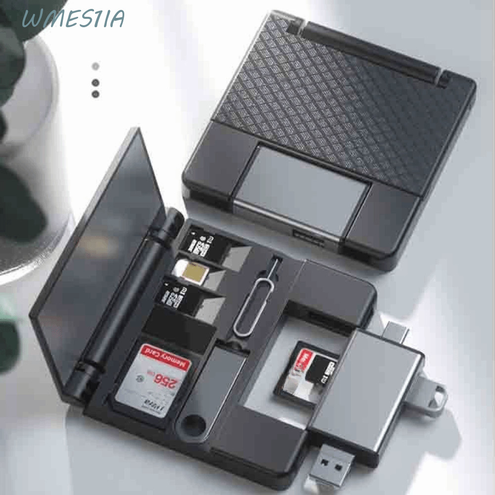 WMES1IA OTG Card Reader, Universal Type-C Interface Card Reader กล่องเก็บ, ไฟล์วิดีโอและภาพได้อย่างร