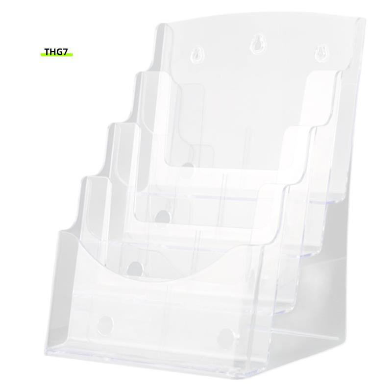 Belinda7A5 อะคริลิค Brochure Display Stand Rack Flyer Holder นิตยสาร Organizer
