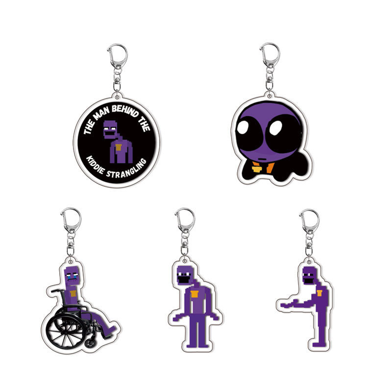 [Interlayer] Purple Clothes Man; Gold Freddy พวงกุญแจอะคริลิก Anime