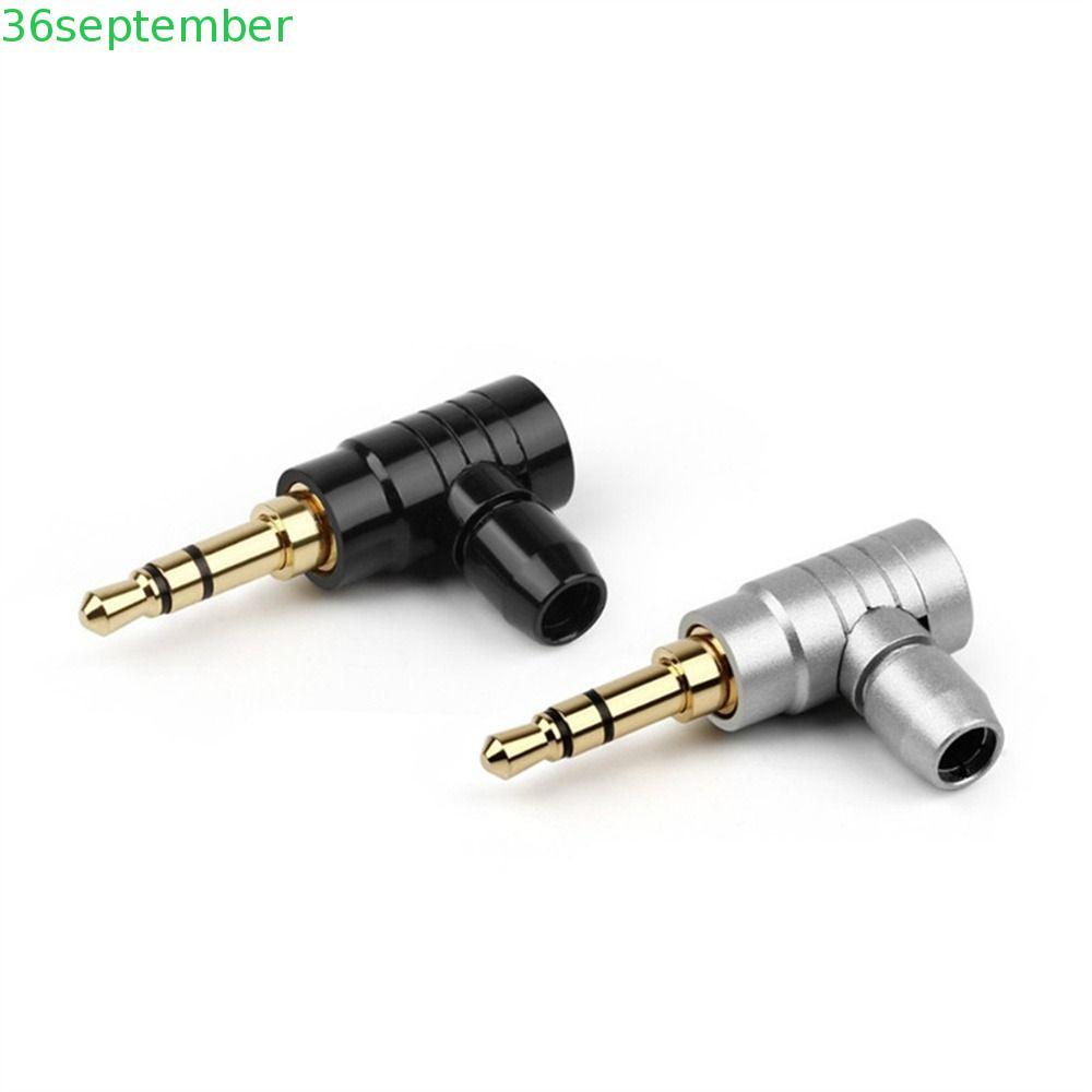 SPEPEMBER 3.5 มม.แจ็คปลั๊ก 4 มม.TAIL-hole Gold Plated AUX Converter ตัวเชื่อมต่อหูฟังปลั๊ก Conector 