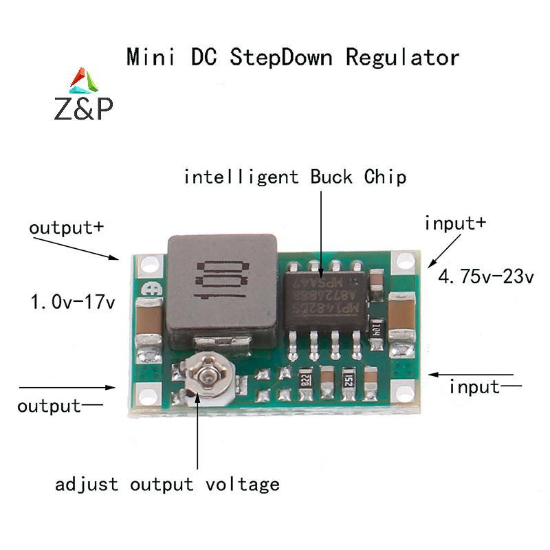 Z&P 3A MINI - STEP DOWN CONVERTER VOLT REGULATOR 5V-23V ถึง 3.3V 6V 9V 12V COD