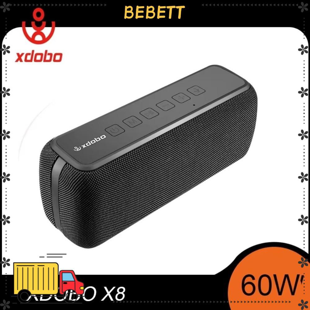 ลําโพงบลูทูธ BEBETT, ซับวูฟเฟอร์บลูทูธกันน้ํา 60W, ลําโพงไร้สาย XDOBO X8 6600mAh สําหรับตั้งแคมป์ขี่