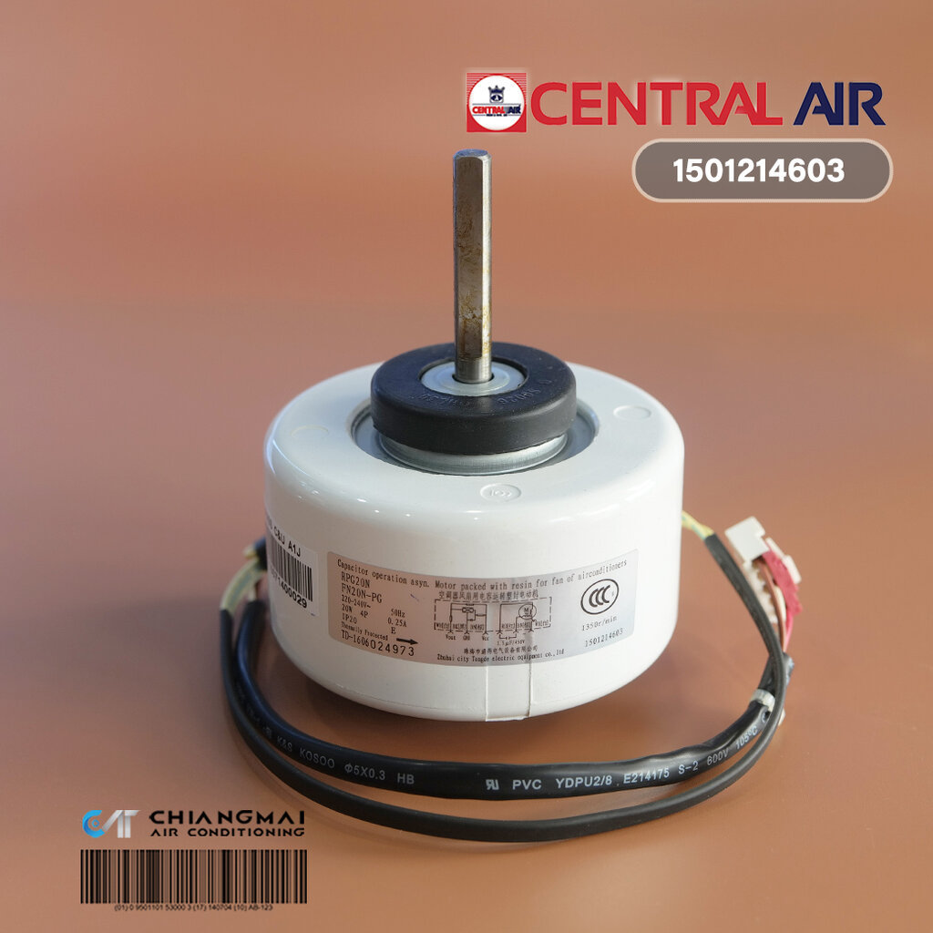 1501214603 มอเตอร์แอร์ Central Air มอเตอร์คอยล์เย็น เซ็นทรัลแอร์ รุ่น CFW-IFE13-1, CFW-4IF18