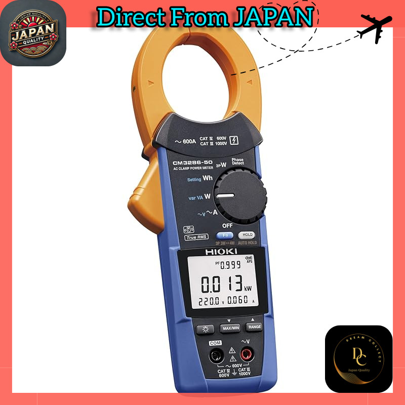 HIOKI (Hioki Electric) AC Clamp Power Meter CM3286-50 — compatible with wireless adapter Z3210; Blue