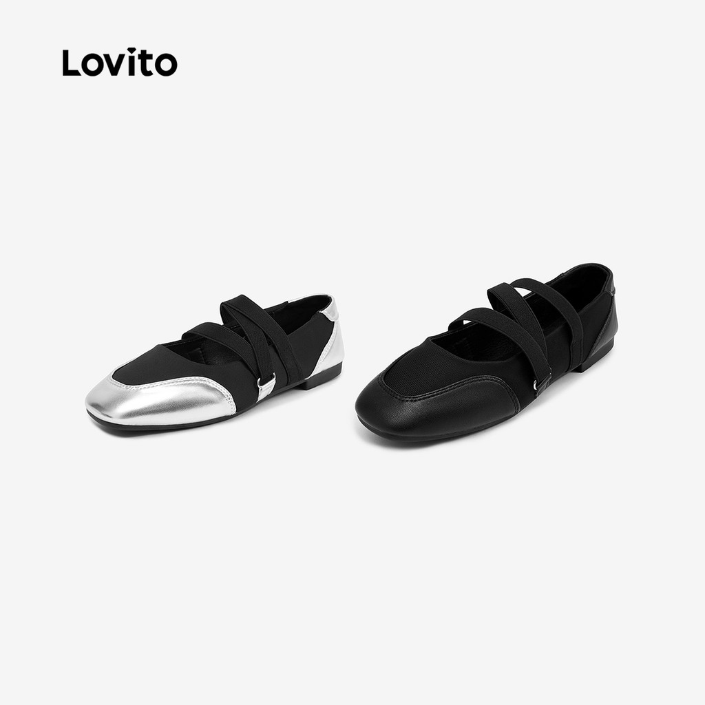 Lovito حذاء باليرينا لطيف — ستايل كوري — صورة 7