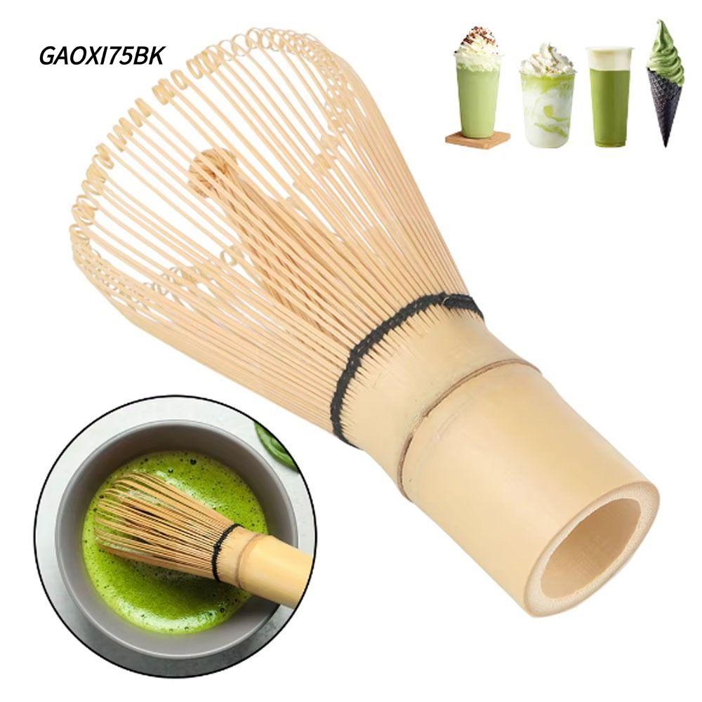 GAOXI75BK Chasen, ไม้ไผ่Reusable Matcha Whisk,ที่มีประโยชน์ชุดชาญี่ปุ่นเครื่องมือชาแปรงชาTeaware