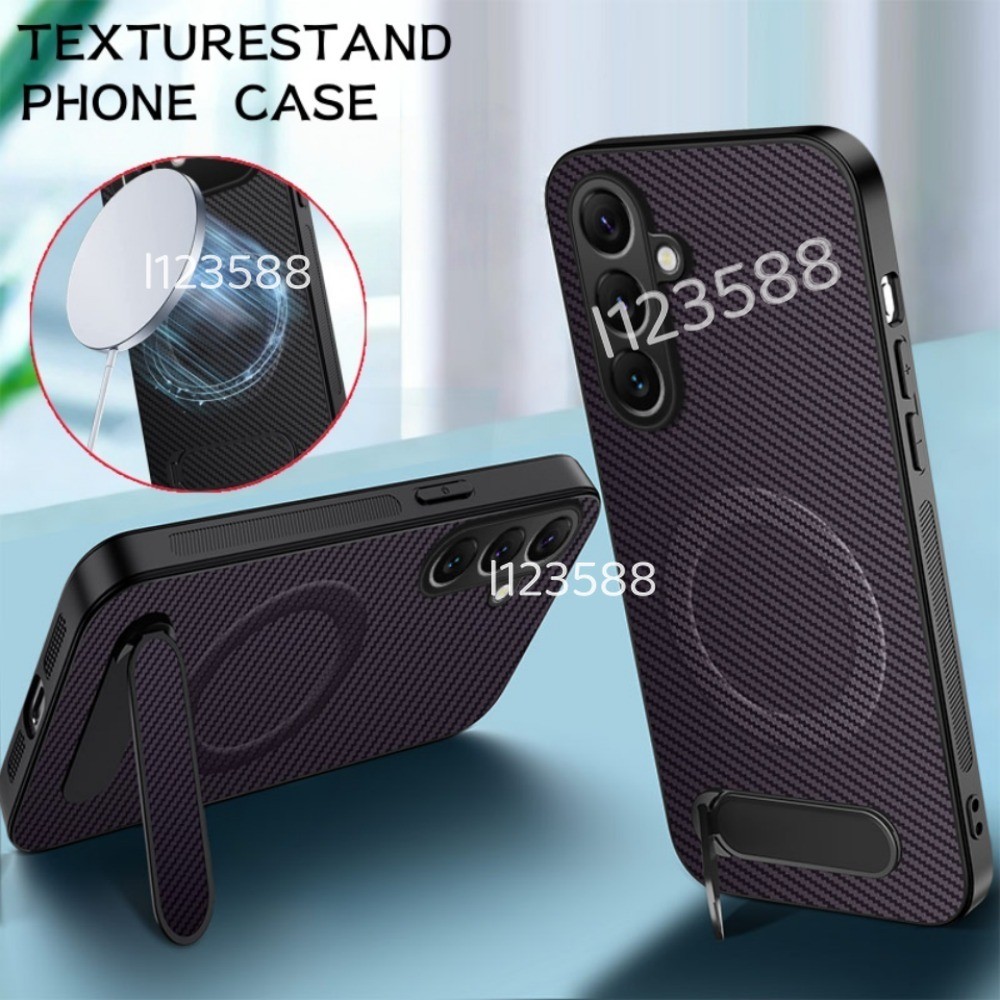 SAMSUNG ปลอกสําหรับSamsung S26FE 5Gกรณีคาร์บอนไฟเบอร์นุ่มTPUเคสโทรศัพท์สําหรับSamsung Galaxy S26 FE S 26 S26FE S26 Plus + Ultra 4G 5G 2026 กันกระแทกกันชนAnti Drop Stand
