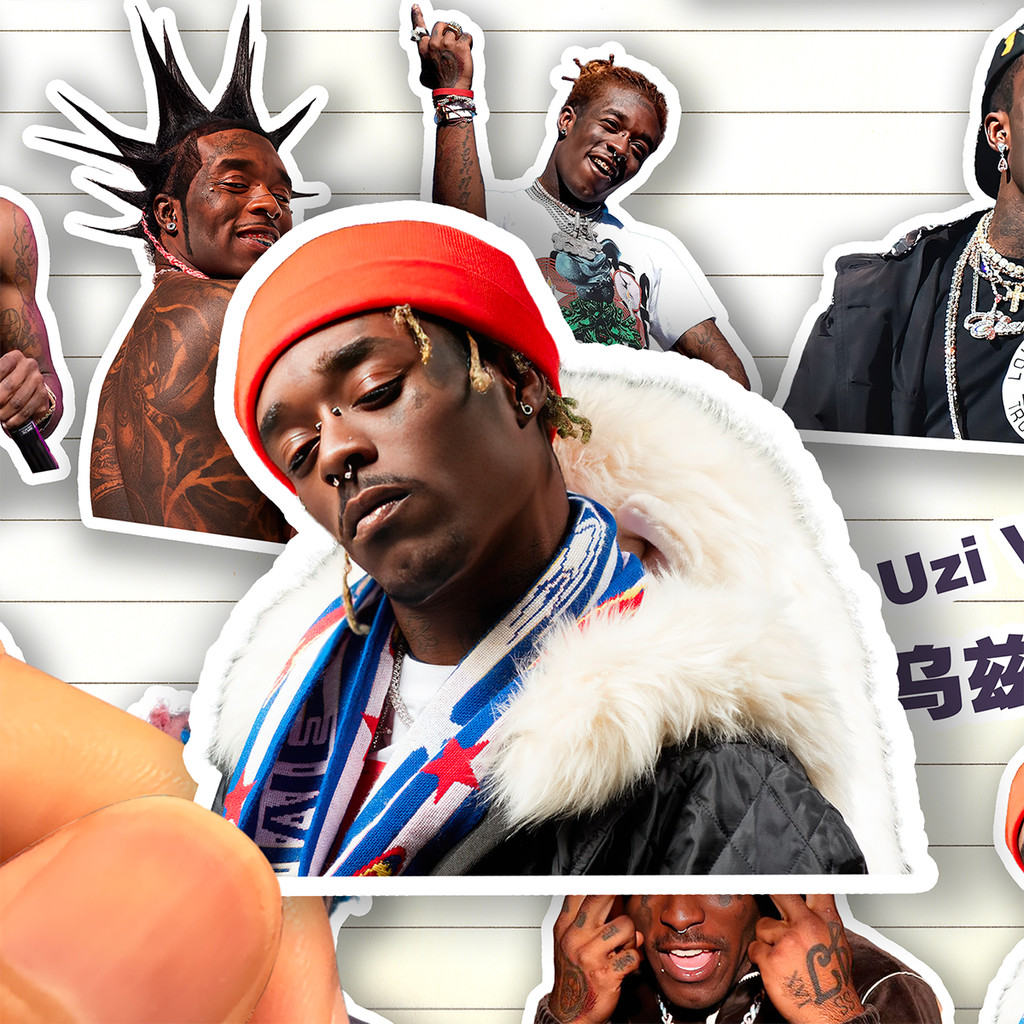 Lil Uzi Vert สติกเกอร์ HD กันน้ํา Rapper Rapper Little Uzi สติกเกอร์ตกแต่งวัสดุสติกเกอร์