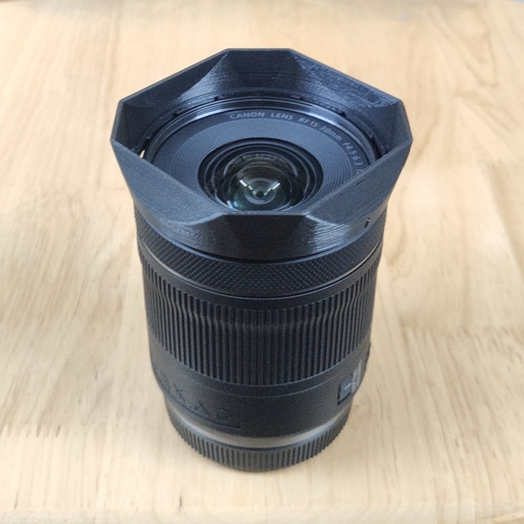 โฮมเมดเหมาะสําหรับ CANON RF15-30mm F4.5-6.3 IS STM เลนส์ฮูดสี่เหลี่ยม