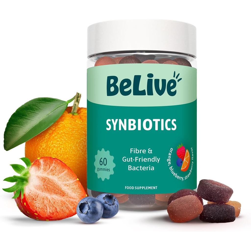 BeLive Synbiotics Probiotic & Prebiotic Fiber Gummies เพื่อสุขภาพทางเดินอาหาร