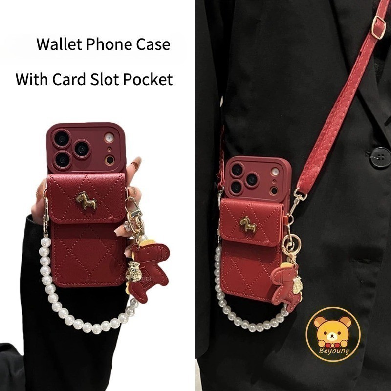 กระเป๋าสตางค์หรูหราเคสโทรศัพท์พร้อมช่องใส่การ์ดสําหรับRedmiหมายเหตุ 10 Pro Max 9 Pro Max 9S 9T 8 Pro