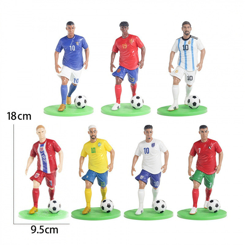 2026 World Cup Soccer Stars 18CM Messi, Ronaldo, Mbappe, Neymar Action Figure Figurines