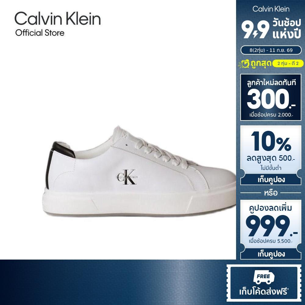 CALVIN KLEIN รองเท้าผ้าใบผู้ชาย รุ่น YM01460 01W-สีขาว
