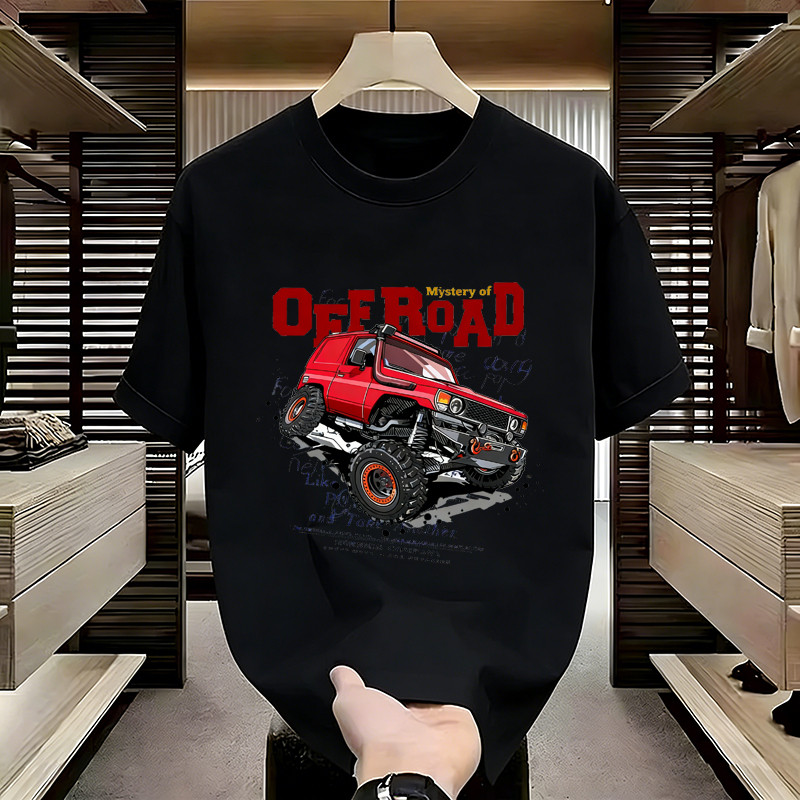 JEEP 4X4 Mens Oversize Cotton Combed 24s Graphic Car Distro Streetwear เสื้อยืด S-4XL