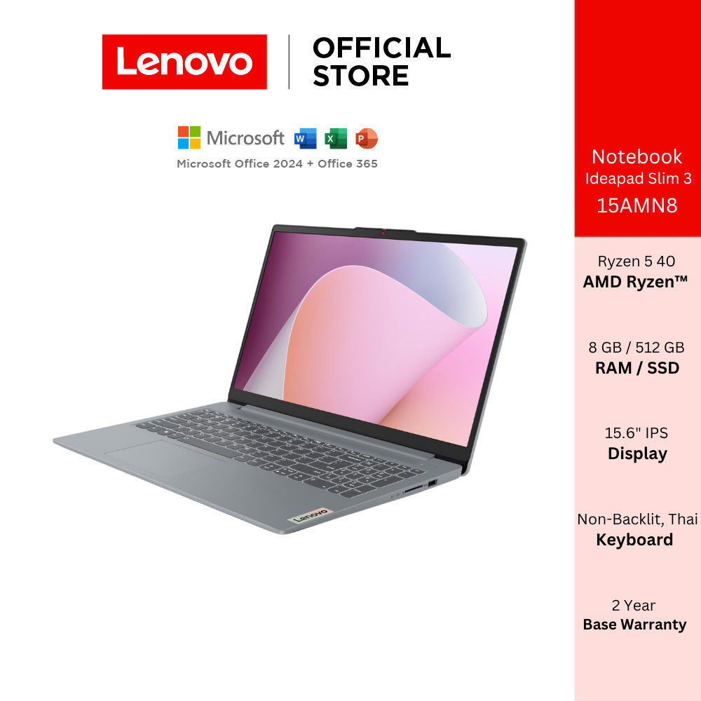 Lenovo Ideapad Slim 3 15AMN8(82XQ01MMTA)Notebook AMD Ryzen 5 40 RAM 8GB SSD 512GB 15.6" IPS
