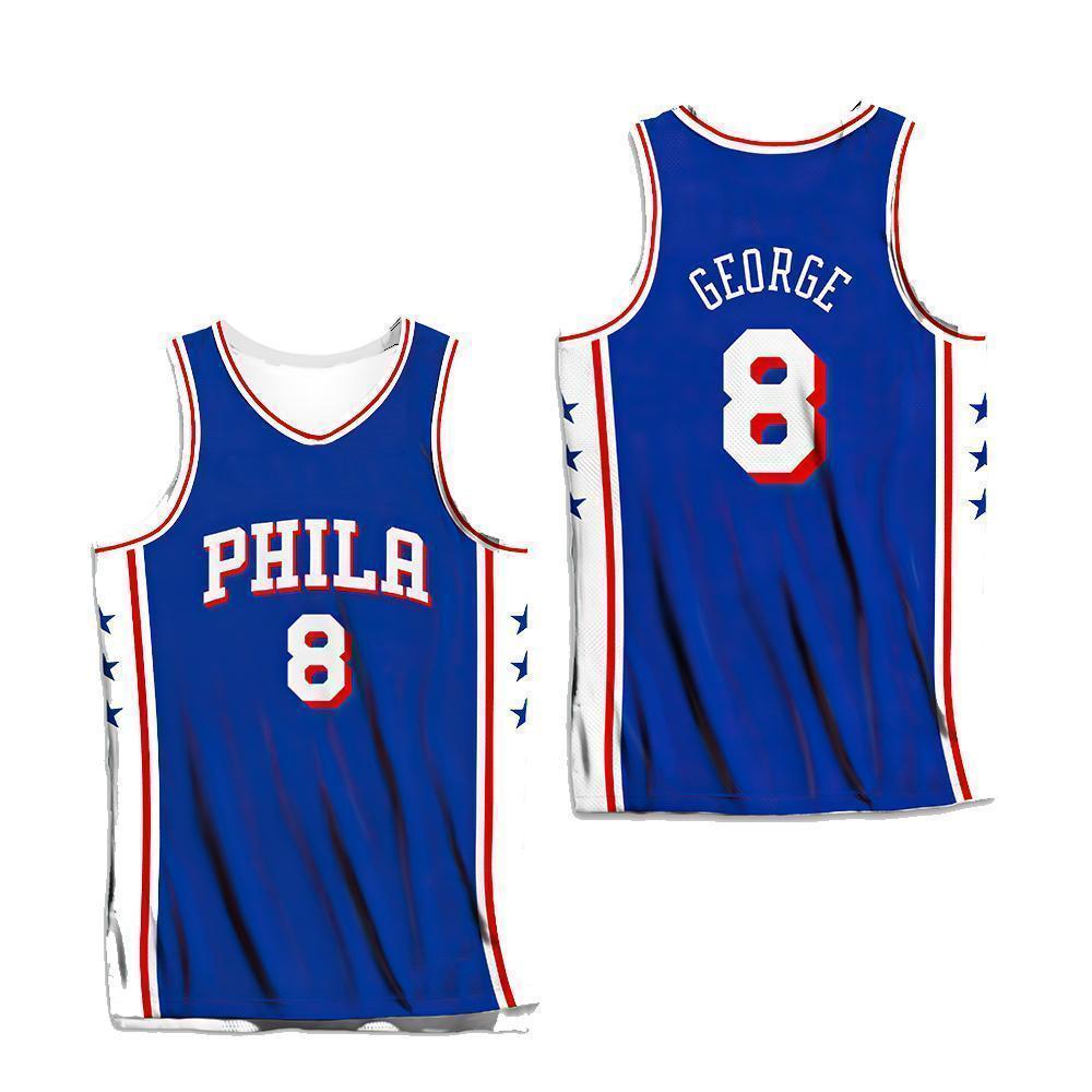 ผู้ขายที่ดีที่สุด Phila 76ers เสื้อฟรีปรับแต่งชื่อและจํานวน Jersey Full Sublimation Jersey สําหรับชา