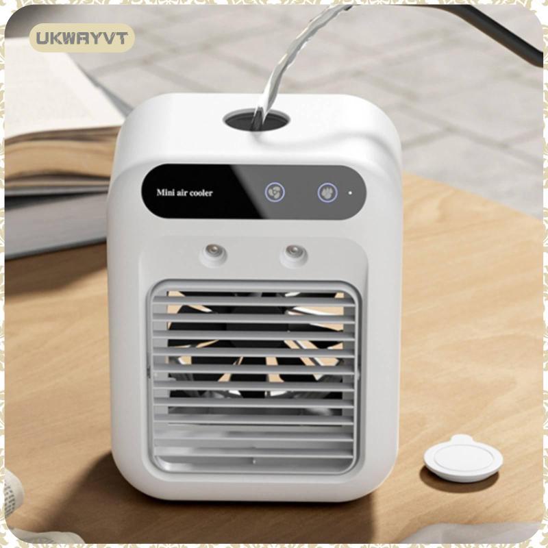 [ukwryvt] Mini Pet Air Chiller ให้ความชุ่มชื้นสเปรย์สัตว์เลี้ยงพัดลมไร้สายใช้ Air Chiller แบบพกพาสํา